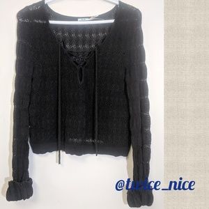 Kimchi Blue Pull Over Cardigan Peasant Top Style